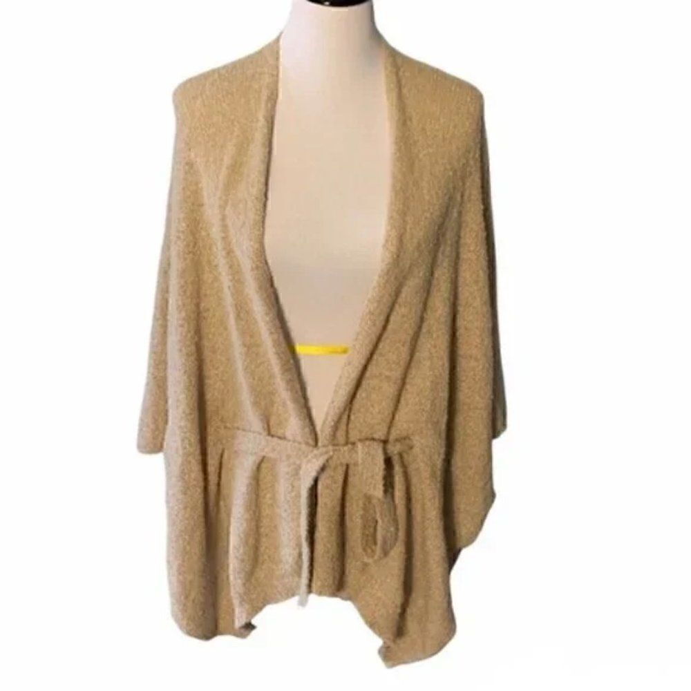 🆕 Francesca’s Heather Oat Cape with Belt One Size